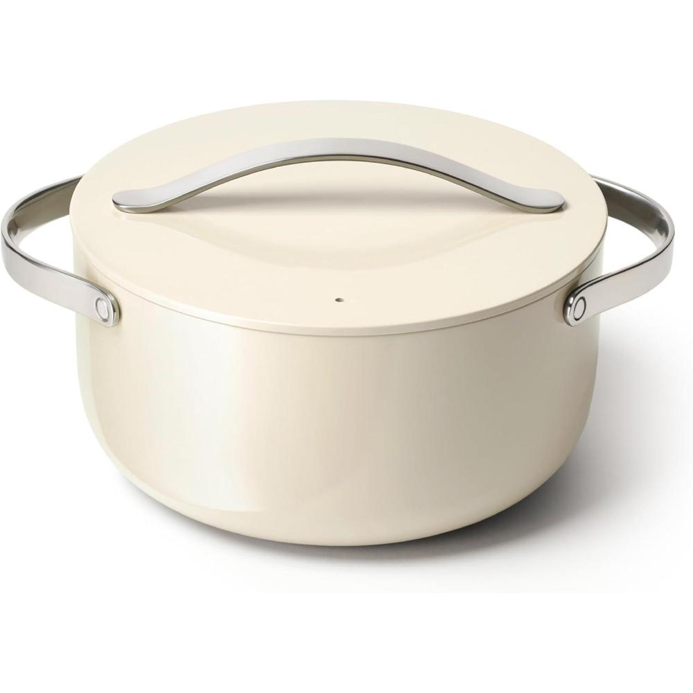 imageCaraway Dutch Oven Pot with Lid 65 qt 105quot  NonStick Ceramic Coating  Free From Forever Chemicals  Oven Safe ampamp Stovetop Agnostic  CreamCream