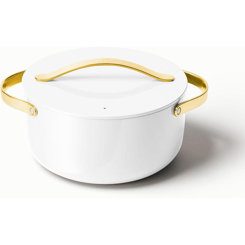 imageCaraway Dutch Oven Pot with Lid 65 qt 105quot  NonStick Ceramic Coating  Free From Forever Chemicals  Oven Safe ampamp Stovetop Agnostic  CreamWhite
