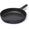 Caraway Cast Iron Skillet – 12” Enameled Cast Iron Pan With 3 Layer Enamel Coating – No Seasoning Required – Compatible With All Stovetops – Free From Forever Chemicals – Cream(Midnight Blue)