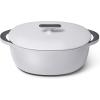 Caraway Enameled Cast Iron Dutch Oven – 8qt Dutch Oven With Lid – 3 Layer Enamel Coating – No Seasoning Required – Compatible With All Stovetops – Oven Safe – No Forever Chemicals – Gray(Gray)