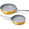 Caraway Nonstick Ceramic Mini Fry Pan (1.05 qt, 8″) – Non Toxic, PTFE & PFOA Free – Oven Safe & Compatible with All Stovetops (Gas, Electric & Induction) – Cream(Marigold)