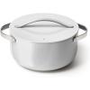 Caraway Dutch Oven Pot with Lid (6.5 qt, 10.5″) – Non-Stick Ceramic Coating – Free From Forever Chemicals – Oven Safe & Stovetop Agnostic – Cream(Gray)