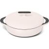 Caraway Enameled Cast Iron Braiser – 3.5 qt Braiser Pan – 3 Layer Enamel Coating – No Seasoning Required – Compatible With All Stovetops – Oven Safe – Free From Forever Chemicals – Light Mist(Cream)