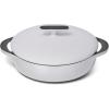 Caraway Enameled Cast Iron Braiser – 3.5 qt Braiser Pan – 3 Layer Enamel Coating – No Seasoning Required – Compatible With All Stovetops – Oven Safe – Free From Forever Chemicals – Light Mist(Gray)