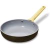 Caraway Nonstick Ceramic Mini Fry Pan (1.05 qt, 8″) – Non Toxic, PTFE & PFOA Free – Oven Safe & Compatible with All Stovetops (Gas, Electric & Induction) – Cream(Black)