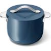 Caraway Petite Cooker – 2 Qt Ceramic Coated Pot – Free From Forever Chemicals – Perfect for Rice, Grains, or Sauces – Cream(Navy)