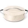 Caraway Rondeau – 6 Qt Non-Stick Pan with Lid – Free From Forever Chemicals – Perfect for Searing, Braising, & Roasting – Cream(Cream)