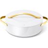 Caraway Rondeau – 6 Qt Non-Stick Pan with Lid – Free From Forever Chemicals – Perfect for Searing, Braising, & Roasting – Cream(White)