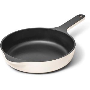 Caraway Cast Iron Skillet – 12” Enameled Cast Iron Pan With 3 Layer Enamel Coating – No Seasoning Required – Compatible With All Stovetops – Free From Forever Chemicals – Cream(Cream)