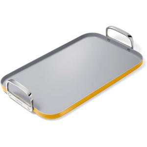 Caraway Double Burner Griddle – 19×12” Griddle Pan – Non-Stick Ceramic Coated – Non Toxic, PTFE & PFOA Free – Oven Safe & Compatible with All Stovetops – Cream(Marigold)