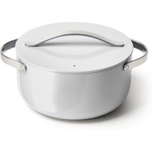 Caraway Dutch Oven Pot with Lid (6.5 qt, 10.5″) – Non-Stick Ceramic Coating – Free From Forever Chemicals – Oven Safe & Stovetop Agnostic – Cream(Gray)