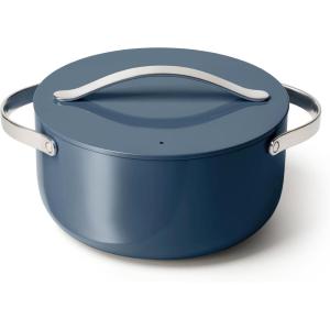 Caraway Dutch Oven Pot with Lid (6.5 qt, 10.5″) – Non-Stick Ceramic Coating – Free From Forever Chemicals – Oven Safe & Stovetop Agnostic – Cream(Navy)