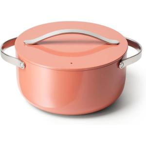 Caraway Dutch Oven Pot with Lid (6.5 qt, 10.5″) – Non-Stick Ceramic Coating – Free From Forever Chemicals – Oven Safe & Stovetop Agnostic – Cream(Perracotta)