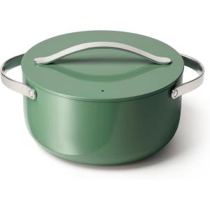 Caraway Dutch Oven Pot with Lid (6.5 qt, 10.5″) – Non-Stick Ceramic Coating – Free From Forever Chemicals – Oven Safe & Stovetop Agnostic – Cream(Sage)
