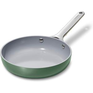 Caraway Nonstick Ceramic Mini Fry Pan (1.05 qt, 8″) – Non Toxic, PTFE & PFOA Free – Oven Safe & Compatible with All Stovetops (Gas, Electric & Induction) – Cream(Sage)