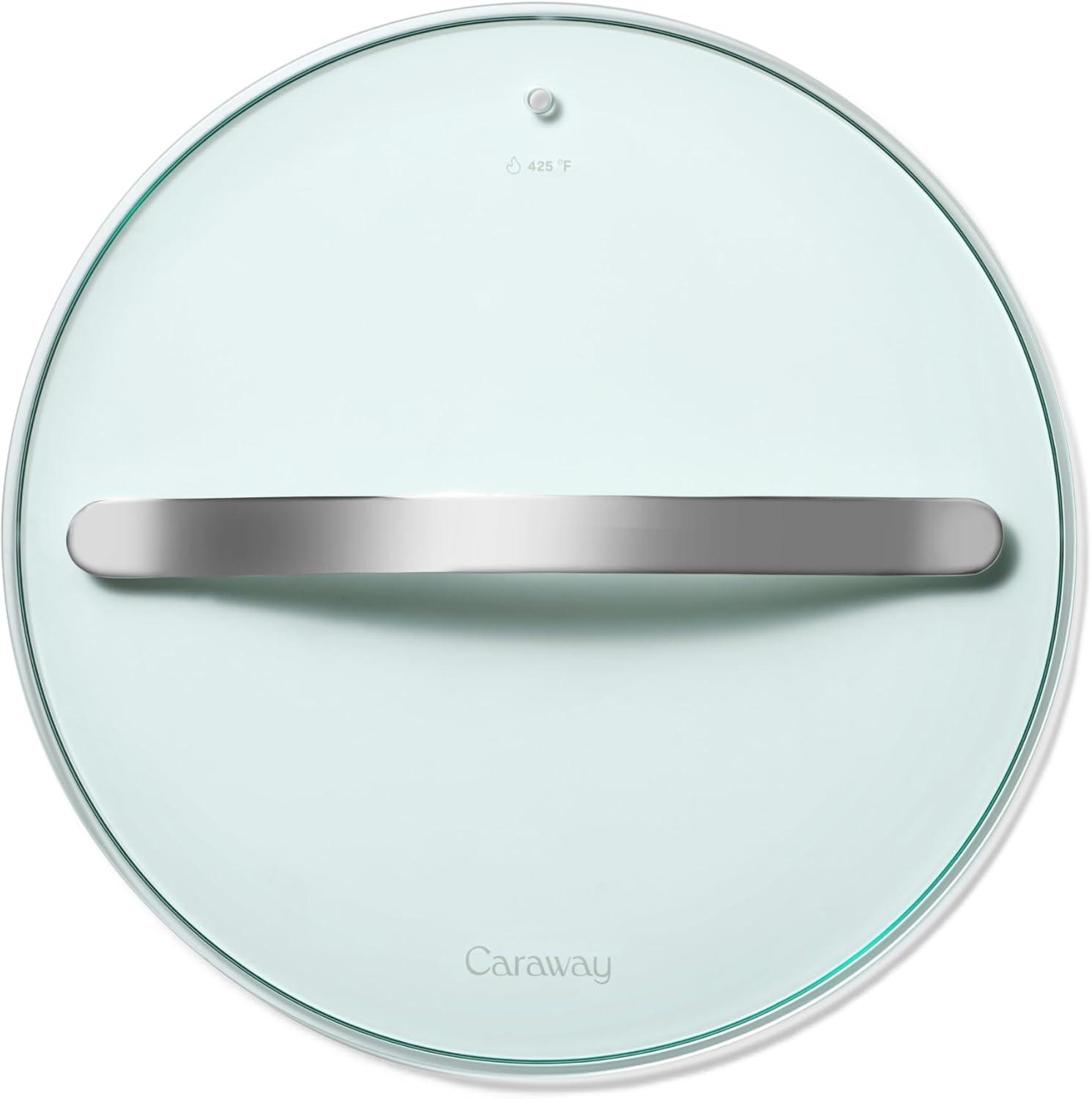 imageGlass 6quot Glass Lid For Pots ampamp Pans Made With Tempered Glass Sized to Fit Caraway CeramicCoated ampamp Stainless Steel Cookware GoldStainless Steel