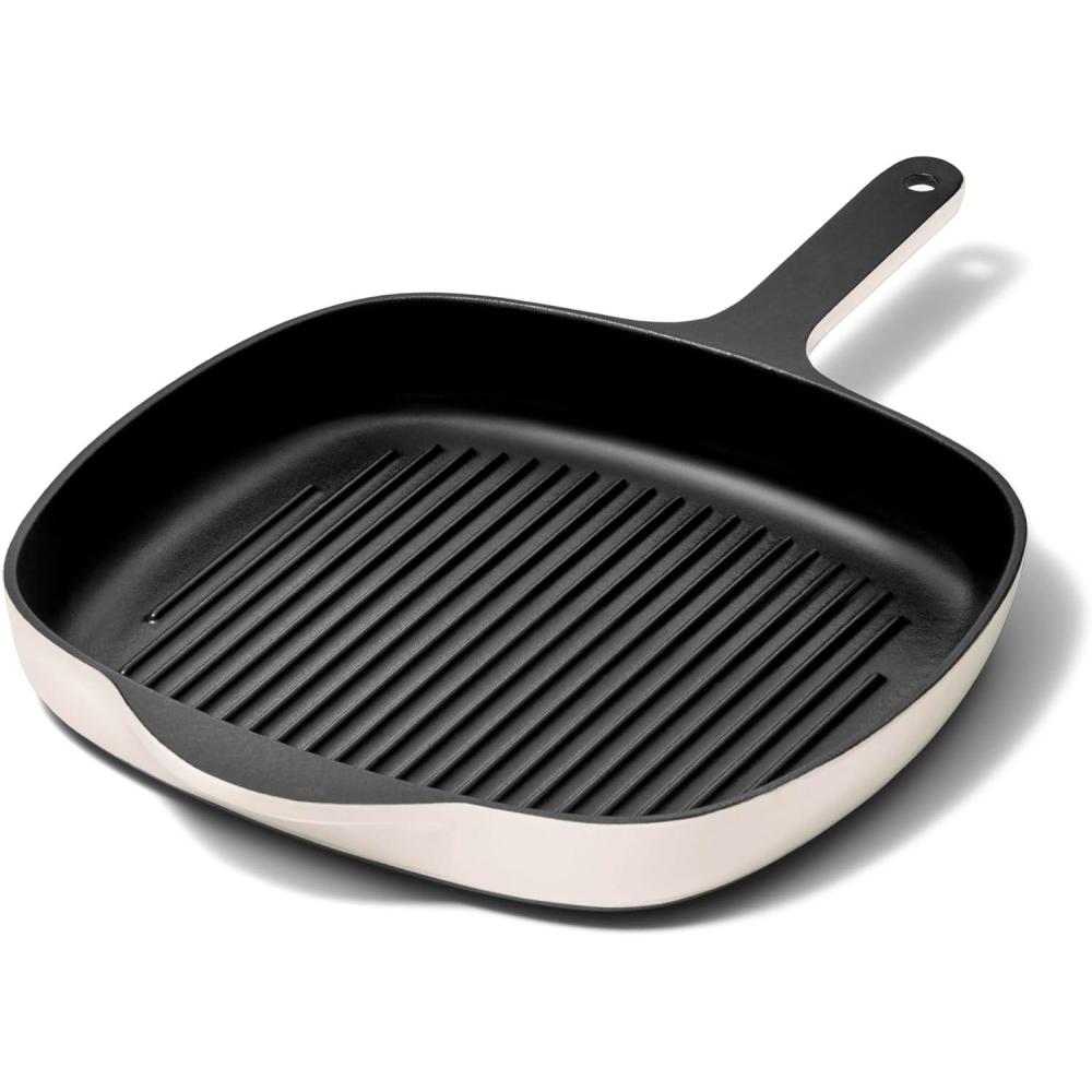 imageCaraway Enameled Cast Iron Grill Pan  105 Grill Pan for Stovetop Cooking  3 Layer Enamel Coating  No Seasoning Required  Compatible With All Stovetops  Free From Forever Chemicals  CreamCream