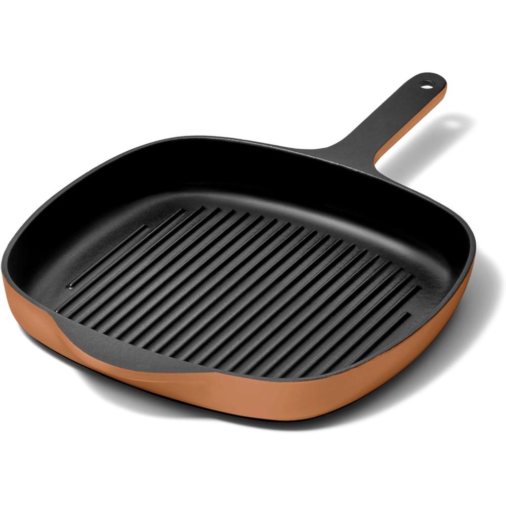 imageCaraway Enameled Cast Iron Grill Pan  105 Grill Pan for Stovetop Cooking  3 Layer Enamel Coating  No Seasoning Required  Compatible With All Stovetops  Free From Forever Chemicals  CreamRust