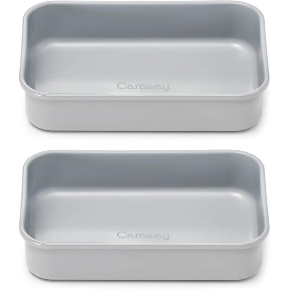 imageCaraway NonStick Ceramic 9x13 Rectangle Pan  Naturally Slick Ceramic Coating  NonToxic PTFE ampamp PFOA Free  Perfect for Brownies Lasagnas and More  GrayGray