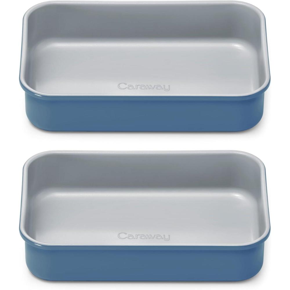 imageCaraway NonStick Ceramic 9x13 Rectangle Pan  Naturally Slick Ceramic Coating  NonToxic PTFE ampamp PFOA Free  Perfect for Brownies Lasagnas and More  GraySlate