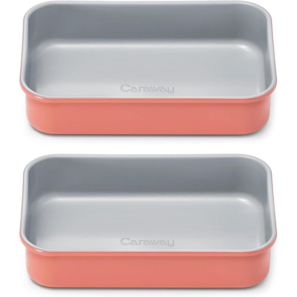 imageCaraway NonStick Ceramic 9x13 Rectangle Pan  Naturally Slick Ceramic Coating  NonToxic PTFE ampamp PFOA Free  Perfect for Brownies Lasagnas and More  GrayPerracotta