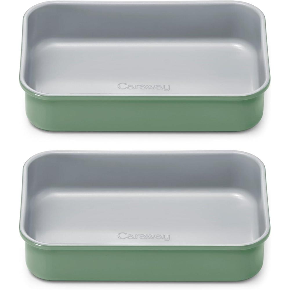 imageCaraway NonStick Ceramic 9x13 Rectangle Pan  Naturally Slick Ceramic Coating  NonToxic PTFE ampamp PFOA Free  Perfect for Brownies Lasagnas and More  GraySage