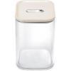 Caraway 2.5qt Glass Airtight Food Storage Container with Lid – Non-Toxic, BPA-Free Kitchen Storage Container – Stackable, Space-Saving Airtight Container for Dry Goods and More – Navy(Cream)