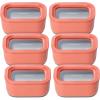 Caraway 6pc Glass Food Storage Set – 6.6 Cup Food Containers (6) – Ceramic Coated – Non Toxic, Non Stick with Lids – Microwave Safe – Perracotta(Perracotta)
