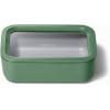 Caraway Glass Food Storage – 10 Cup Glass Container – Ceramic Coated Food Container – Non Stick Lunch Box with Lids – Dishwasher, Oven, & Microwave Safe – Square Shape – Mist(Sage)