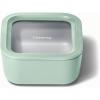 Caraway Glass Food Storage – 10 Cup Glass Container – Ceramic Coated Food Container – Non Stick Lunch Box with Lids – Dishwasher, Oven, & Microwave Safe – Square Shape – Mist(Mist)