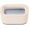 Caraway Glass Food Storage – 10 Cup Glass Container – Ceramic Coated Food Container – Non Stick Lunch Box with Lids – Dishwasher, Oven, & Microwave Safe – Square Shape – Mist(Cream)