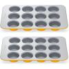 Caraway Non-Stick Ceramic 12-Cup Muffin Pan – Naturally Slick Ceramic Coating – Non-Toxic, PTFE & PFOA Free – Perfect for Cupcakes, Muffins, and More – Cream(Marigold)