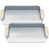 Caraway Non-Stick Ceramic 9”x13” Rectangle Pan – Naturally Slick Ceramic Coating – Non-Toxic, PTFE & PFOA Free – Perfect for Brownies, Lasagnas, and More – Gray(White)