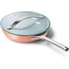 Caraway Nonstick Ceramic Mini Fry Pan With Glass Lid (1.05 qt, 8″) – Non Toxic, PTFE & PFOA Free – Oven Safe & Compatible with All Stovetops (Gas, Electric & Induction) – Cream(Perracotta)