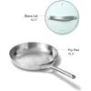 Caraway Stainless Steel Fry Pan With Glass Lid (10.5 IN) – 5-Ply Stainless Steel Pan – Oven Safe & Stovetop Agnostic – Non Toxic, PTFE & PFOA Free