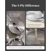 Caraway Stainless Steel Sauté Pan (4.5 Qt) – 5-Ply Stainless Steel – Oven Safe & Stovetop Agnostic – Non Toxic, PTFE & PFOA Free