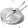 Caraway Stainless Steel Sauté Pan (4.5 Qt) – 5-Ply Stainless Steel – Oven Safe & Stovetop Agnostic – Non Toxic, PTFE & PFOA Free