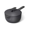 Caraway 1.8 qt Enameled Cast Iron Sauce Pan with Lid – Cast Iron Pot for Sauces, Grains & Reductions – Safe For Stovetop & Oven – Durable, Non-Toxic & Easy to Clean – Midnight Blue(Charcoal)
