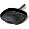 Caraway Enameled Cast Iron Grill Pan – 10.5” Grill Pan for Stovetop Cooking – 3 Layer Enamel Coating – No Seasoning Required – Compatible With All Stovetops – Free From Forever Chemicals – Cream(Charcoal)