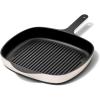 Caraway Enameled Cast Iron Grill Pan – 10.5” Grill Pan for Stovetop Cooking – 3 Layer Enamel Coating – No Seasoning Required – Compatible With All Stovetops – Free From Forever Chemicals – Cream(Cream)