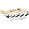 Caraway Kitchen Knife Set & Wooden Utensil Set – Made With Premium German Steel Blades & FSC-Certified Birch Wood – Non-Toxic Materials – Cream(Charcoal)