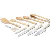 Caraway Kitchen Knife Set & Wooden Utensil Set – Made With Premium German Steel Blades & FSC-Certified Birch Wood – Non-Toxic Materials – Cream(Cream)