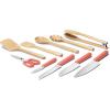 Caraway Kitchen Knife Set & Wooden Utensil Set – Made With Premium German Steel Blades & FSC-Certified Birch Wood – Non-Toxic Materials – Cream(Perracotta)