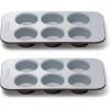 Caraway Non-Stick Ceramic 12-Cup Muffin Pan – Naturally Slick Ceramic Coating – Non-Toxic, PTFE & PFOA Free – Perfect for Cupcakes, Muffins, and More – Cream(Black)