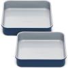 Caraway Non-Stick Ceramic 9” Square Pan – Naturally Slick Ceramic Coating – Non-Toxic, PTFE & PFOA Free – Perfect for Brownies, Lemon Bars, Cakes, & More – Sage(Navy)