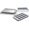 Caraway Nonstick Ceramic Bakeware Set (11 Pieces) – Baking Sheets, Assorted Baking Pans, Cooling Rack, & Storage – Aluminized Steel Body – Non Toxic, PTFE & PFOA Free – Slate(White)