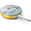 Caraway Nonstick Ceramic Mini Fry Pan With Glass Lid (1.05 qt, 8″) – Non Toxic, PTFE & PFOA Free – Oven Safe & Compatible with All Stovetops (Gas, Electric & Induction) – Cream(Marigold)