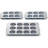 Caraway Nonstick Ceramic Muffin Pan Set – 2x 6 Cup & 1x 12 Cup – Non-Toxic, PTFE & PFOA Free – Aluminized Steel Core – For Baking Cupcakes, Muffins & More – Cream(Slate)