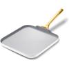 Caraway Square Griddle Pan – 11” Square Pan – Non-Stick Ceramic Coated – Non Toxic, PTFE & PFOA Free – Oven Safe & Compatible with All Stovetops – Marigold(White)