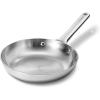 Caraway Stainless Steel Fry Pan (2.7 qt, 10.5″) – 5-Ply Stainless Steel Pan – Oven Safe & Stovetop Agnostic – Non Toxic, PTFE & PFOA Free(8 IN)
